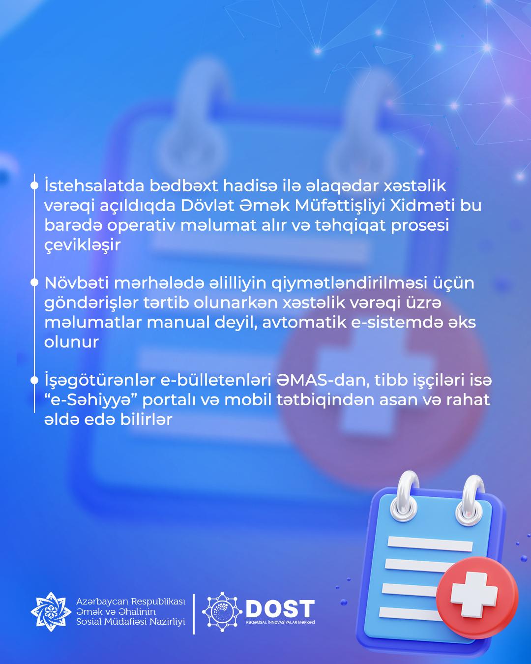 “E-bülleten” sisteminə keçid əmək və sosial müdafiə hüquqlarının təminatı üzrə xidmətlərdə keyfiyyət artımı və çevikliyə imkan verib
