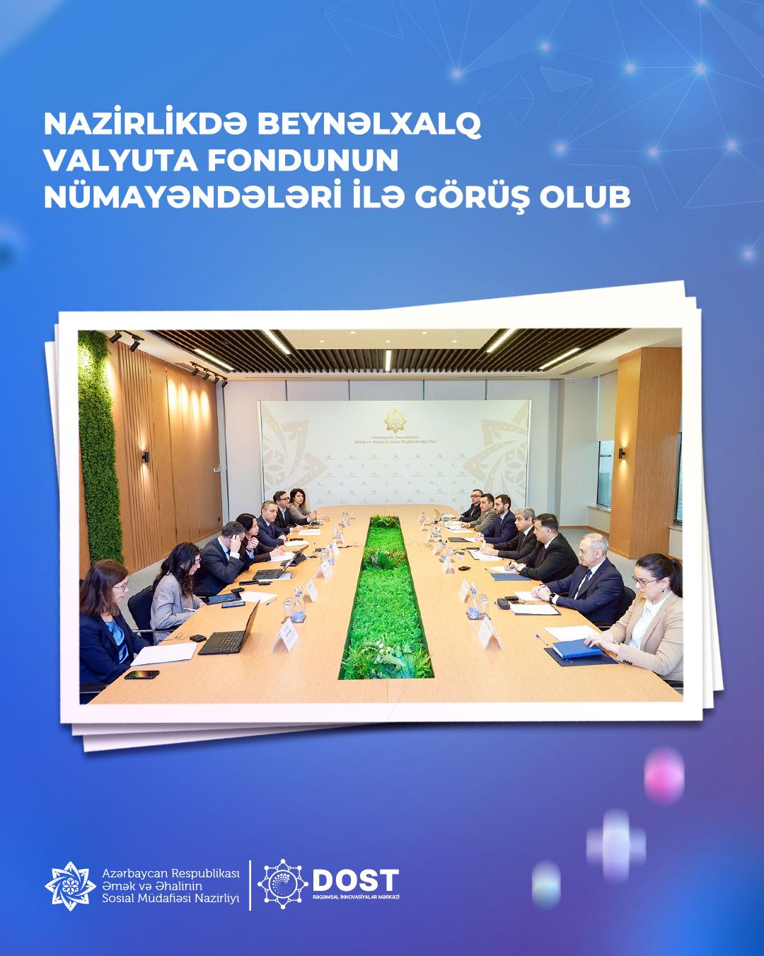 During the meeting with the mission of the International Monetary Fund, discussions were held on the pension reforms implemented in our country and the recent developments in the labor market.
